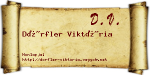 Dörfler Viktória névjegykártya